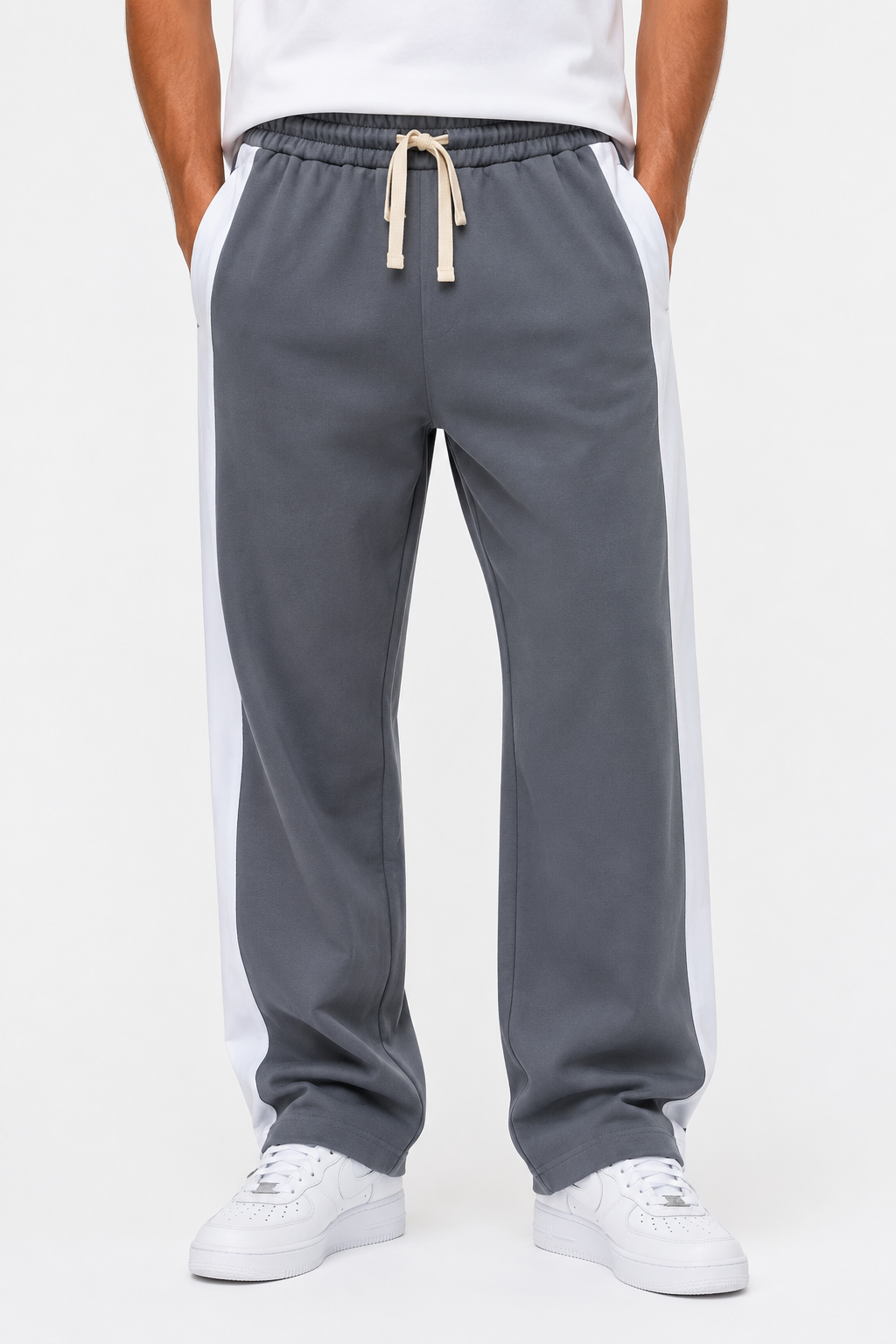 Pantalon Baggy avec Bande Homme