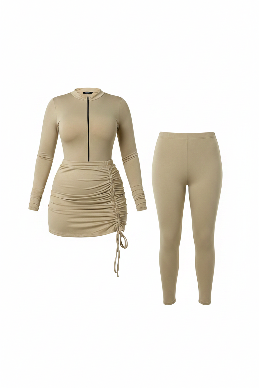 Beige 3-Piece Set – Studio Product Photo