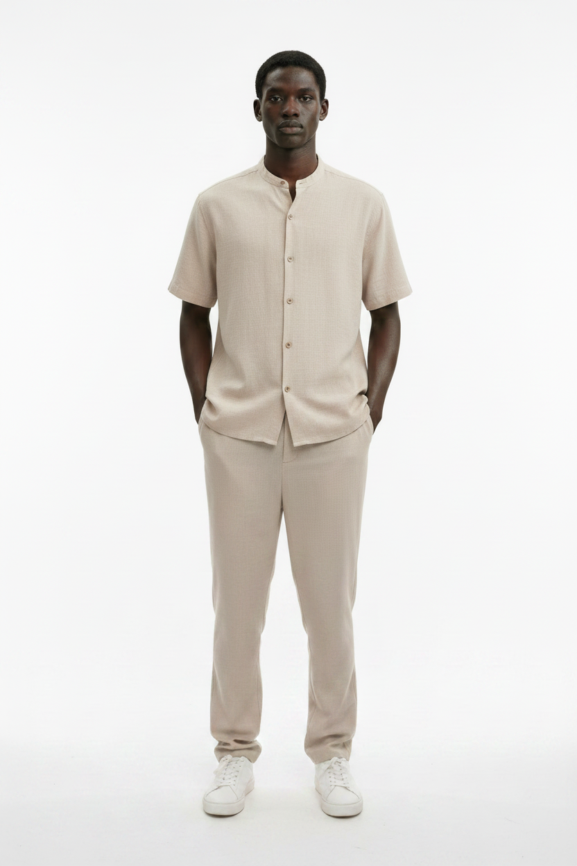 Beige Set on Black Model