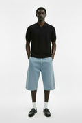 Clean Cropped Polo on Model