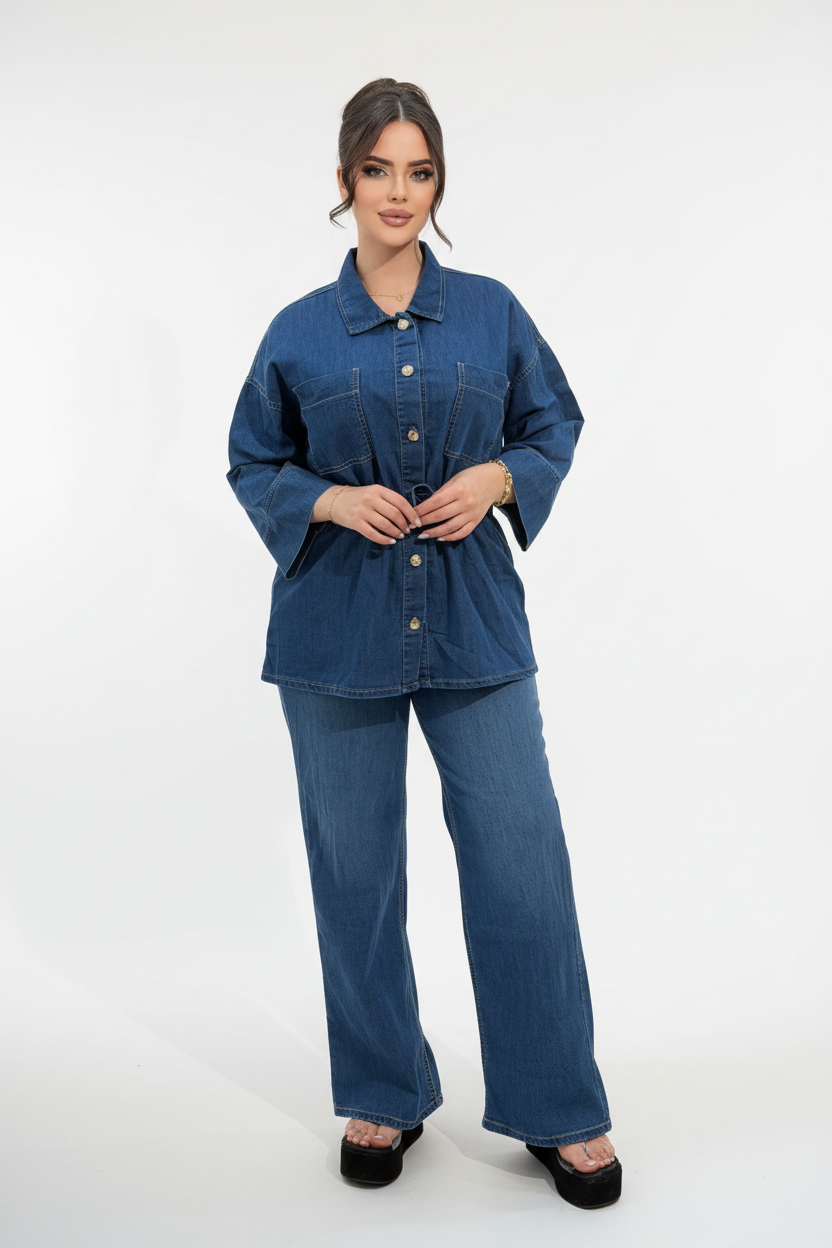 Denim Set - White Studio Portrait