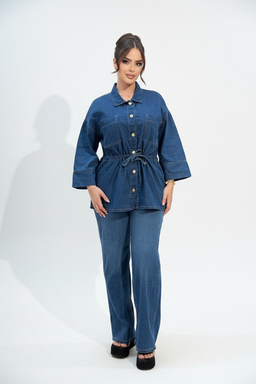 Denim Set - White Studio Portrait