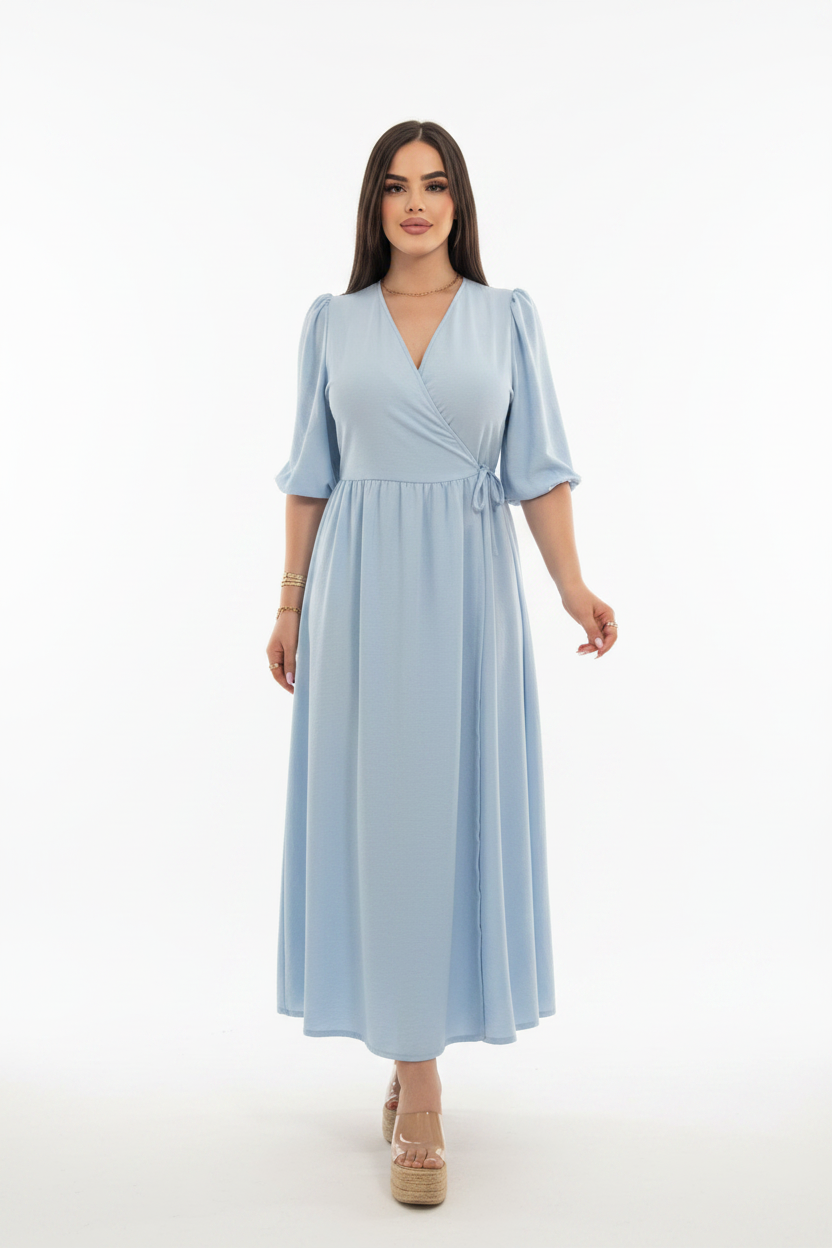 Robe Croisée Midi Femme