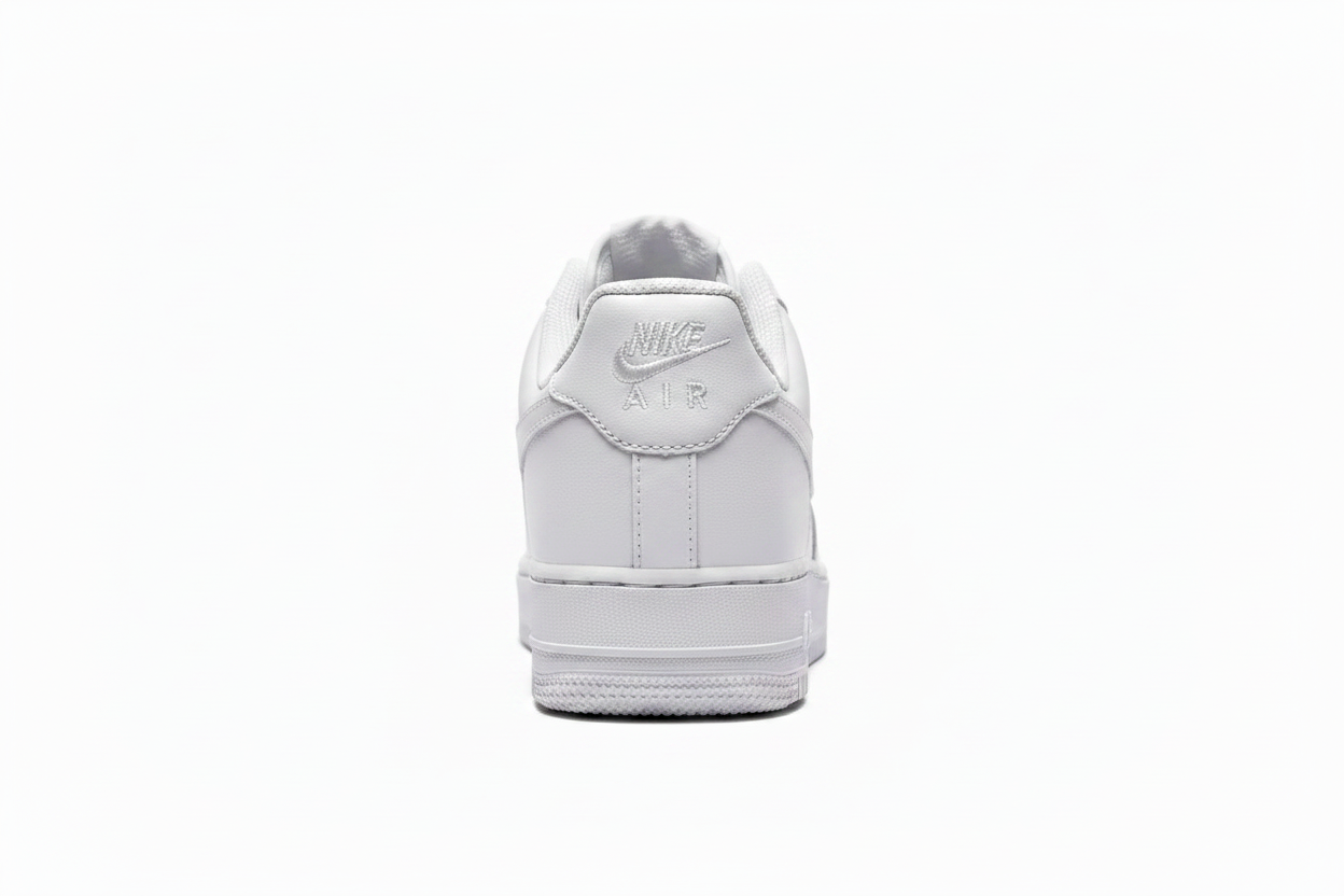 Nike Air Force 1 Triple White - Back View