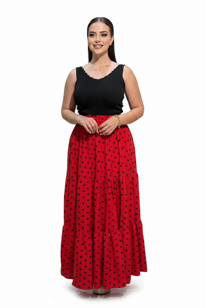 Jupe Rouge Pois - Studio