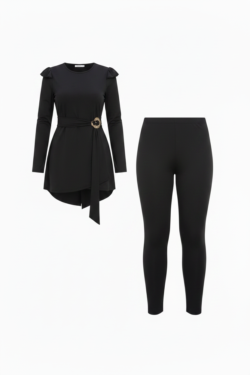 Maillot Épaules Volantées - Flat Lay Layout Référence