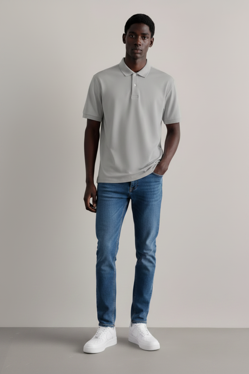 Polo Gris – Jean Pleine Longueur