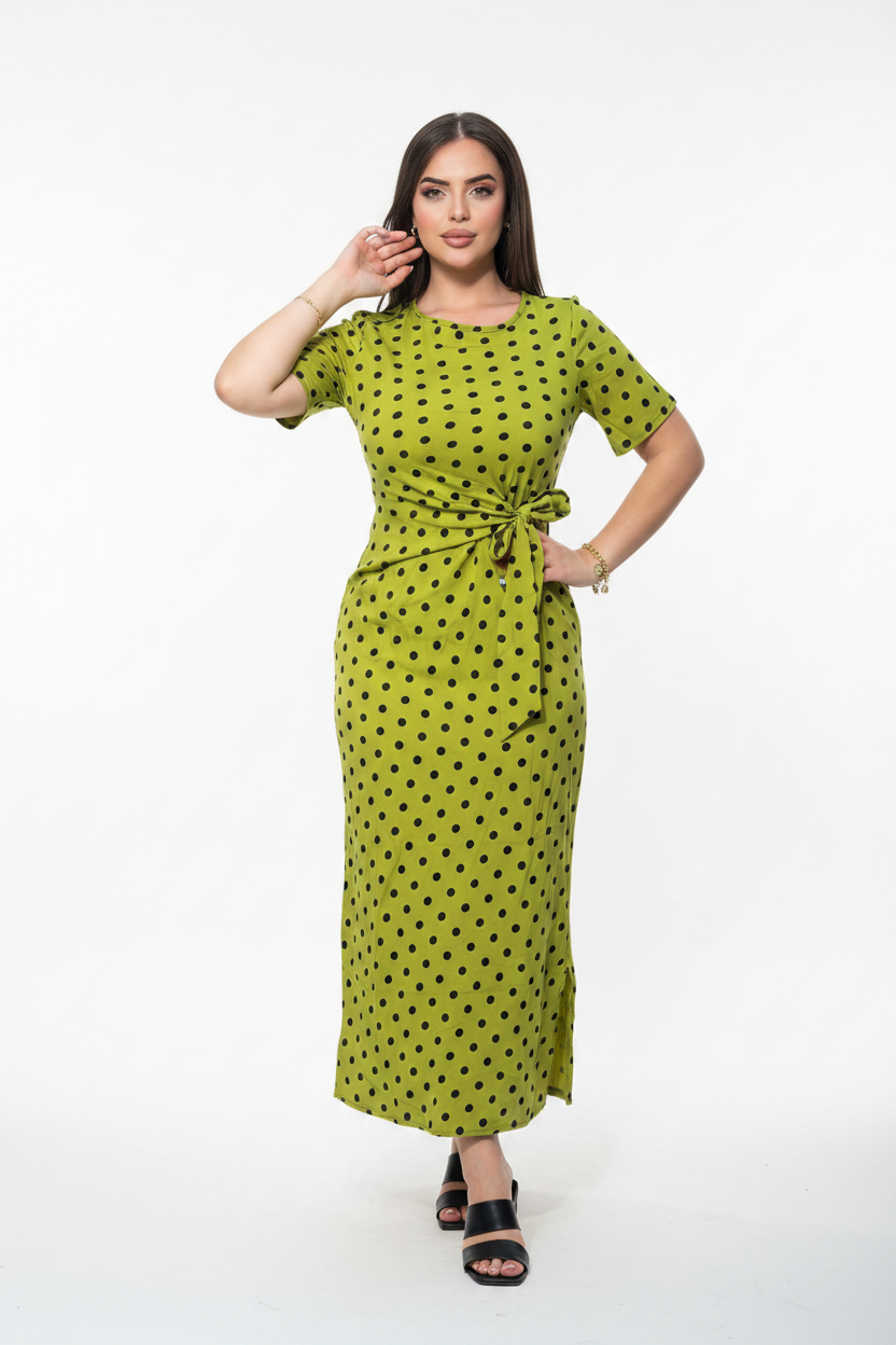 Robe Pois – Vert Lime Studio