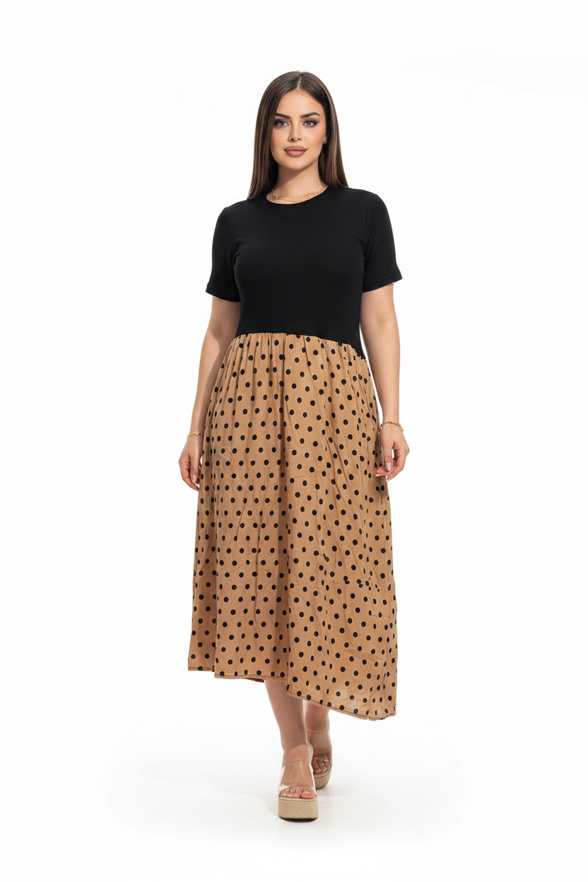 Robe Noir + Caramel Pois - Studio