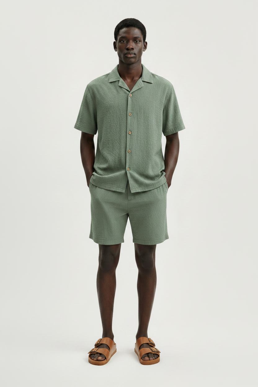 Sage Green Set with Tan Sandals